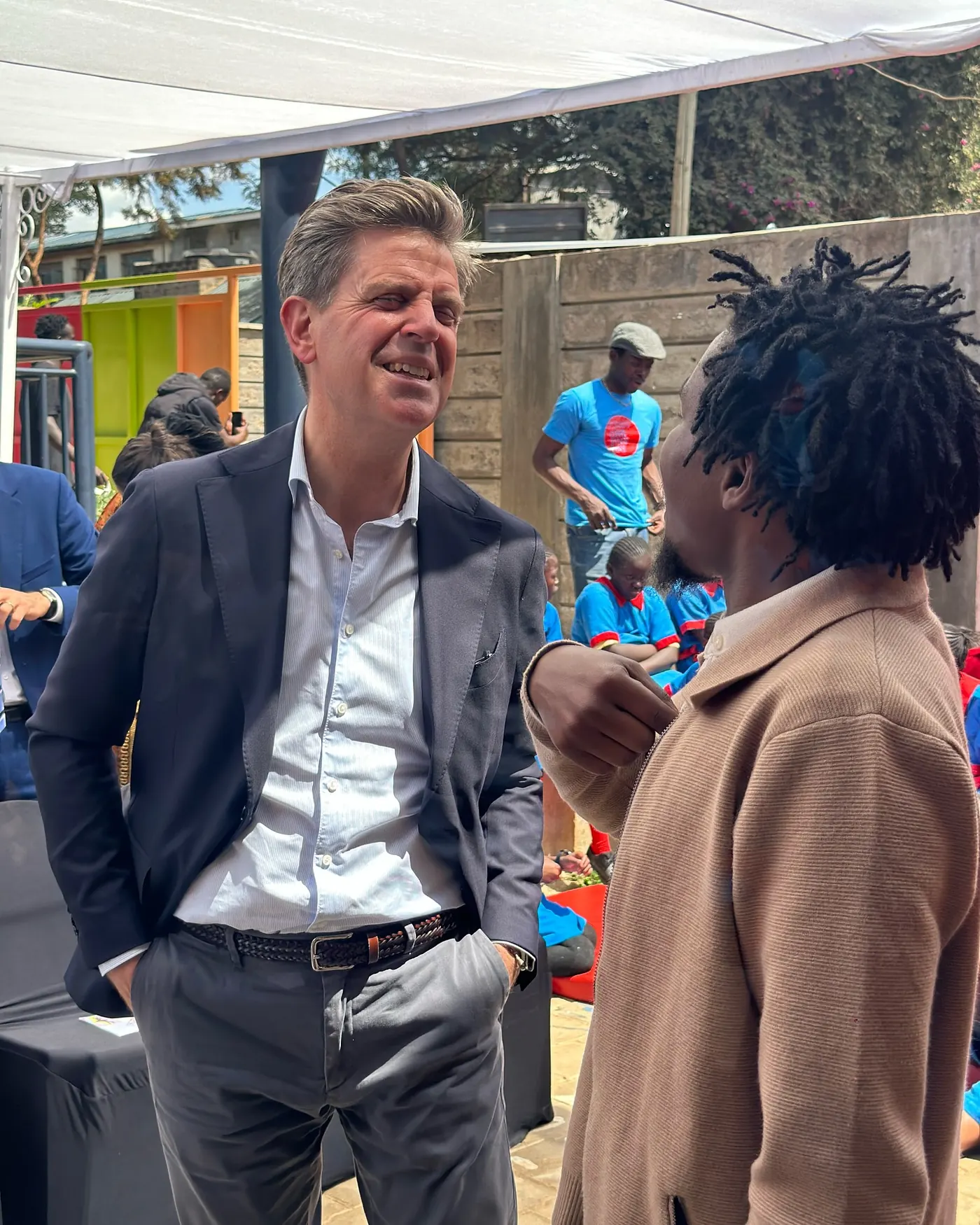 The CYEF Director in conversation with the Danish Ambassador to Kenya.