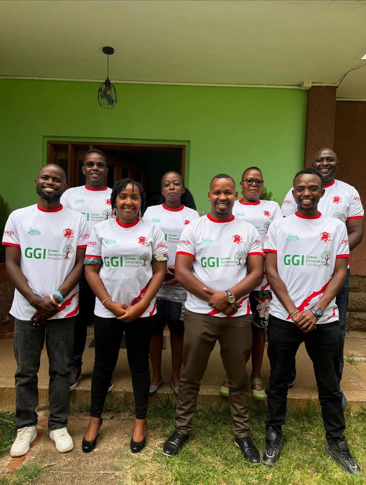 Chipukizi FC unveiling a new kit in partnership with Green Generation Initiative.
