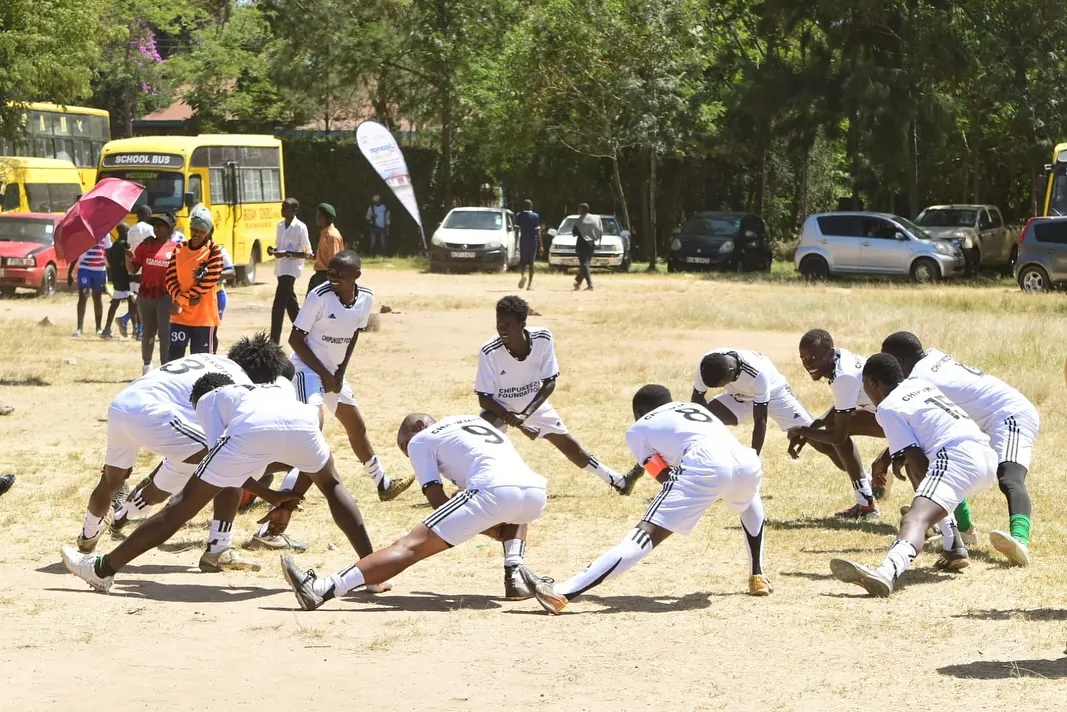 Chipukizi FC players putting in the work on the pitch.