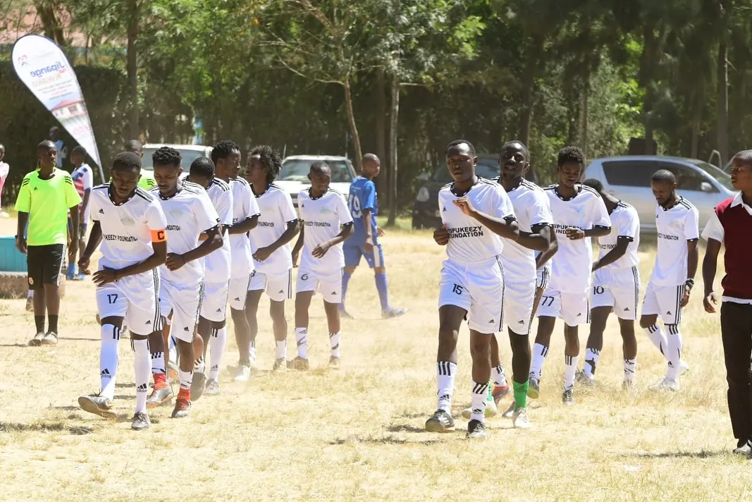 Chipukizi FC players putting in the work on the pitch.