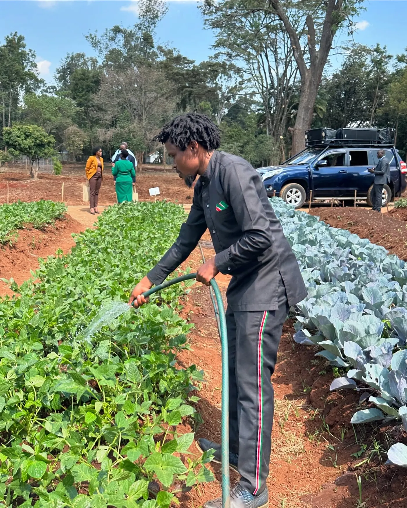A household kitchen garden grown as part of CYEF climate work.