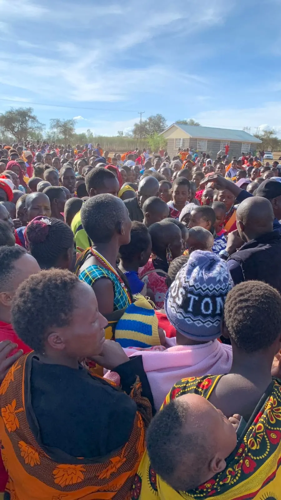 Young people gathered for the resource delivery.