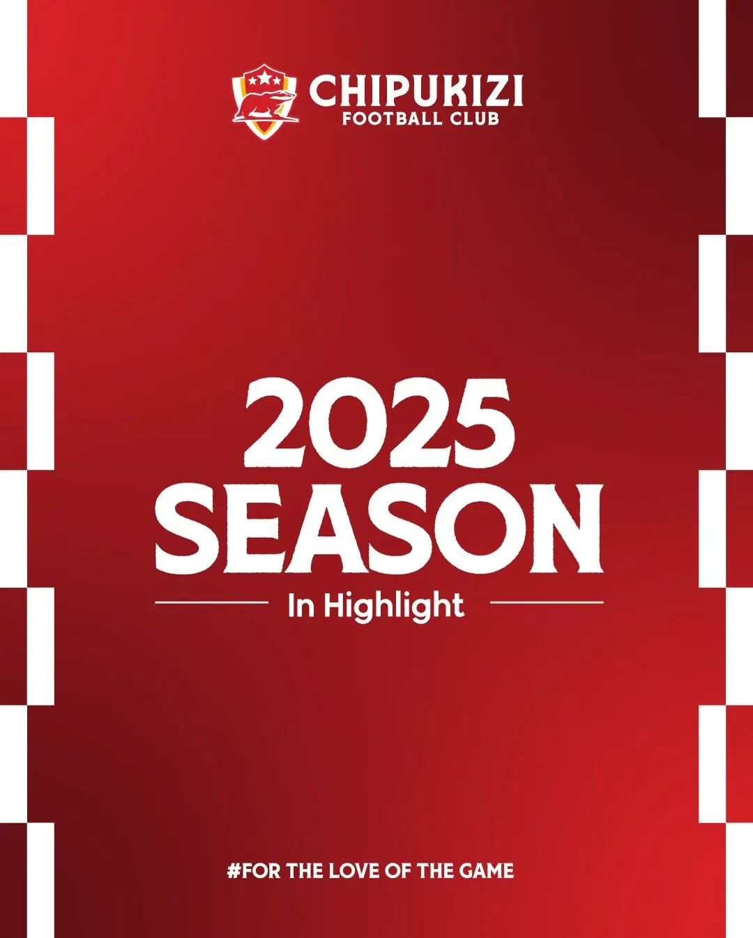 A campaign graphic thanking Chipukizi FC players, partners and fans for the season.