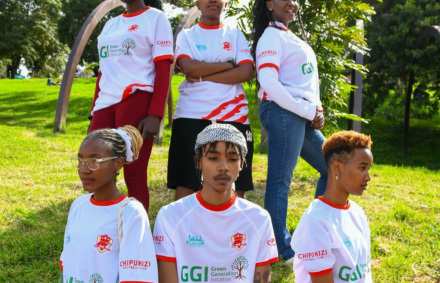 Community group wearing the official jersey