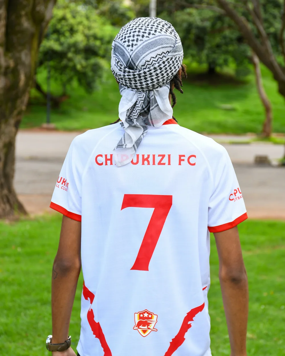 Back view of the official Chipukizi FC 2025 jersey
