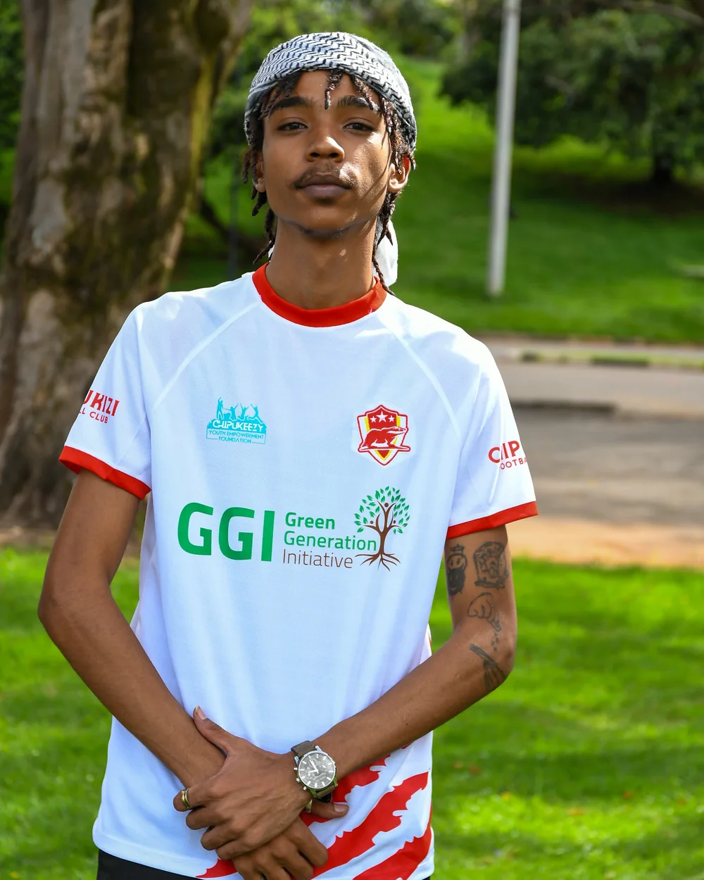 Front view of the official Chipukizi FC 2025 jersey