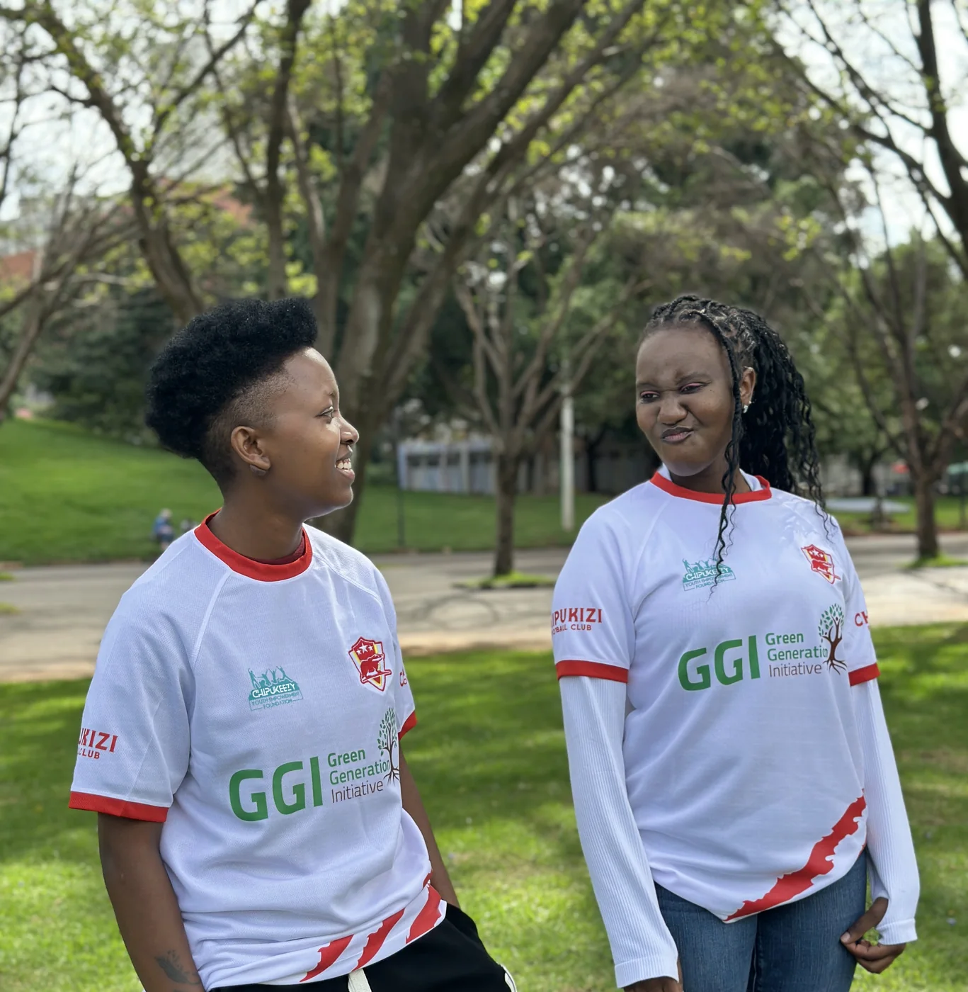 Young supporters wearing Chipukizi FC jerseys